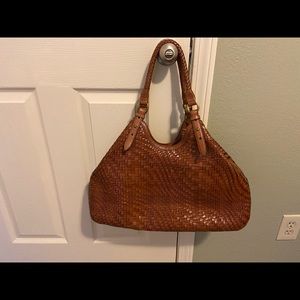 Cole Haan Genevieve Leather woven bag